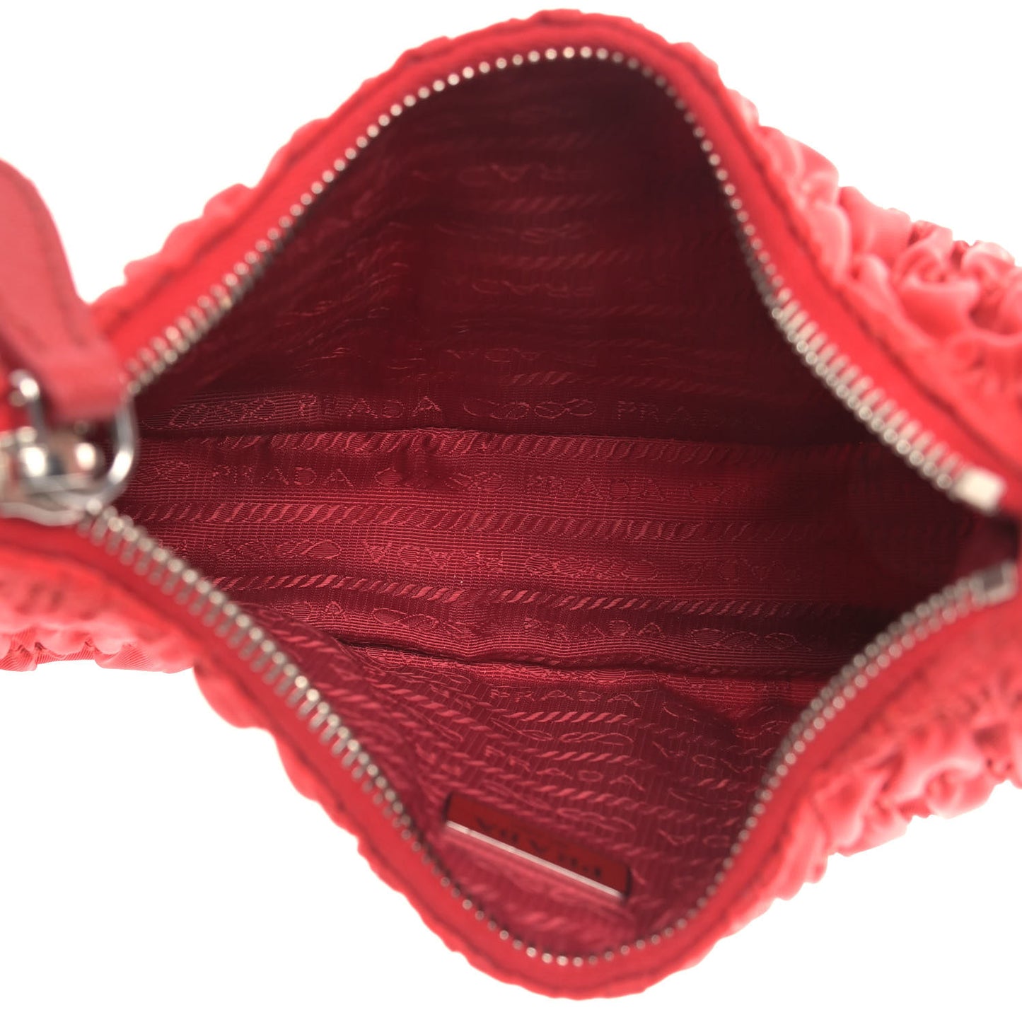 Tessuto Nylon Gaufre Shoulder Bag Rosso