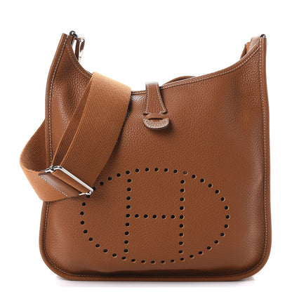 Hermes Taurillon Clemence Evelyne III PM Gold 1 of 9