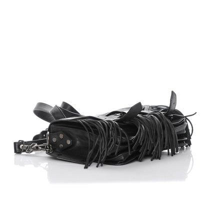Proenza Schouler Lambskin Fringe PS1 Crossbody Pouch Black 4 of 8