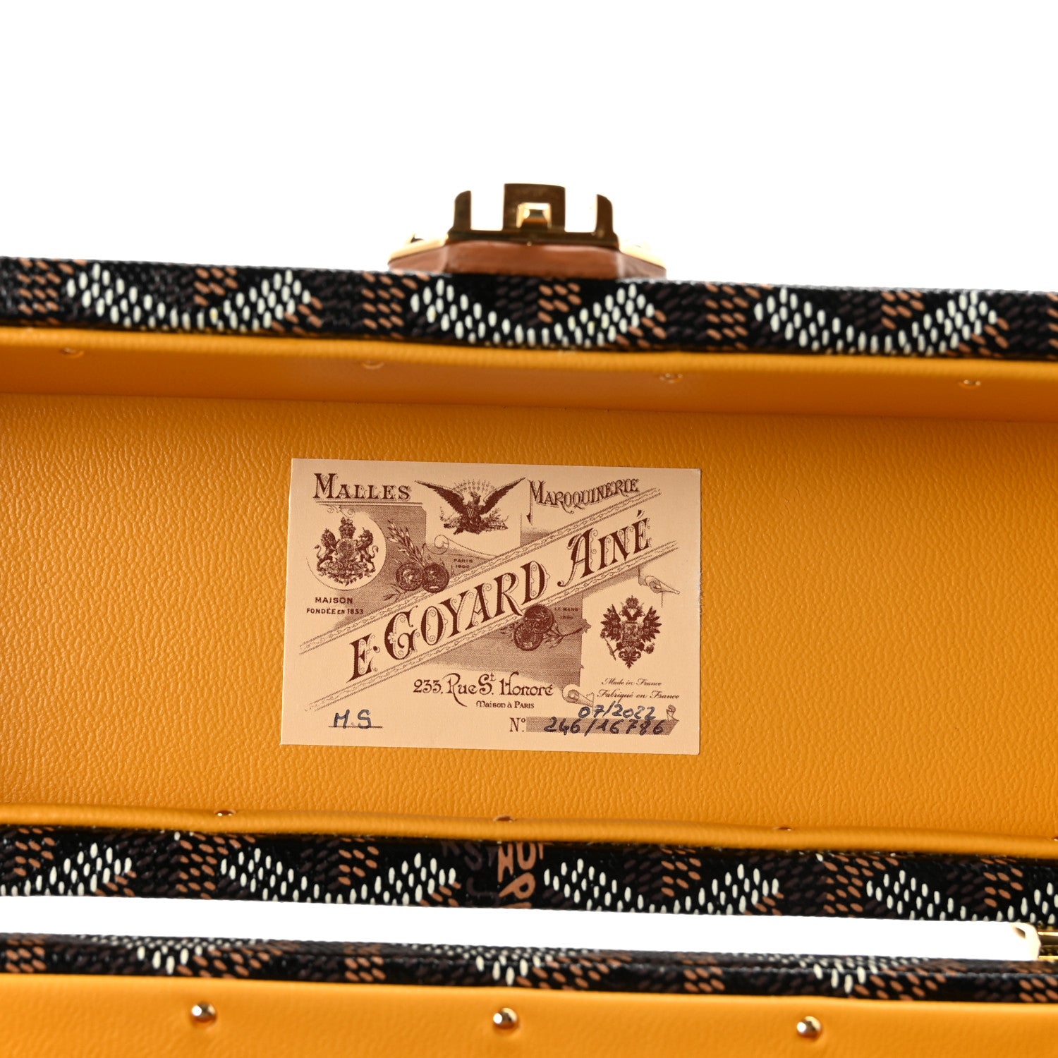 Goyard Goyardine Cassette Trunk Bag Black Gold 6 of 10