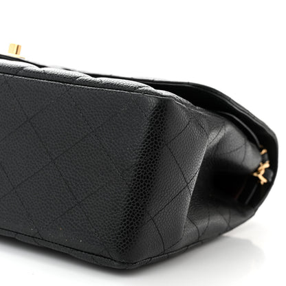 Chanel Caviar Quilted Jumbo Double Flap Black 10 of 11