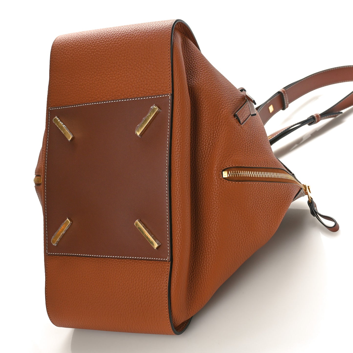 Grained Calfskin Medium Hammock Shoulder Bag Tan