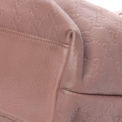 Gucci Guccissima Medium Zippered Shopping Tote Rose Beige 9 of 11