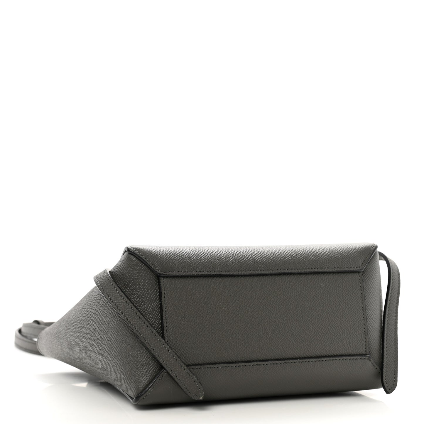 Grained Calfskin Nano Belt Bag Grey