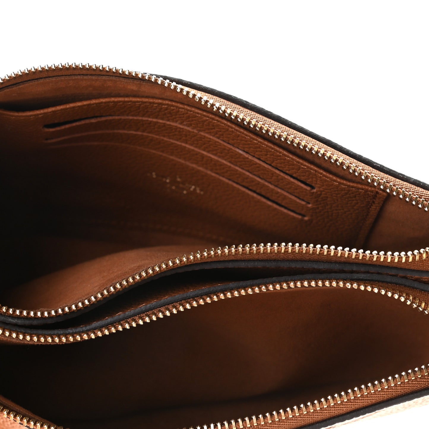 Empreinte Monogram Giant Double Zip Pochette Caramel