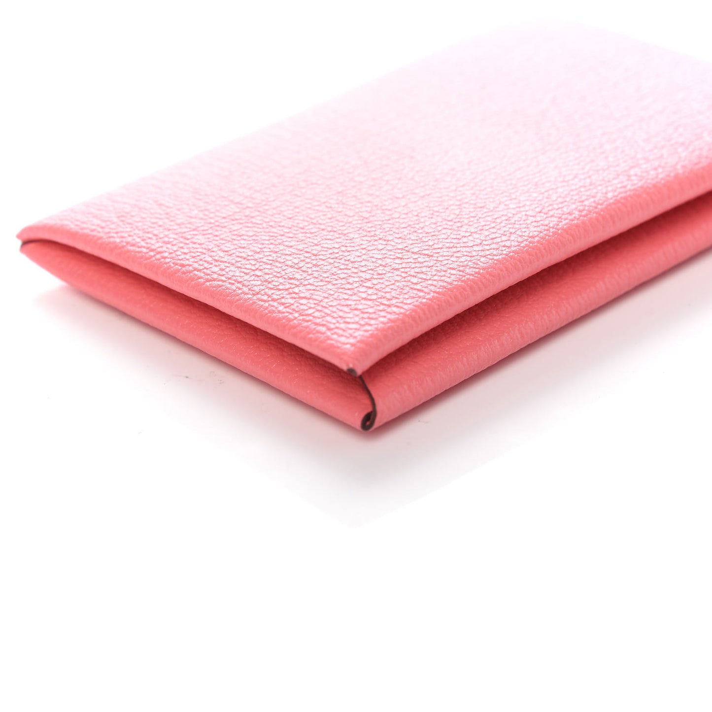 Chevre Mysore Calvi Card Case Rose Ete