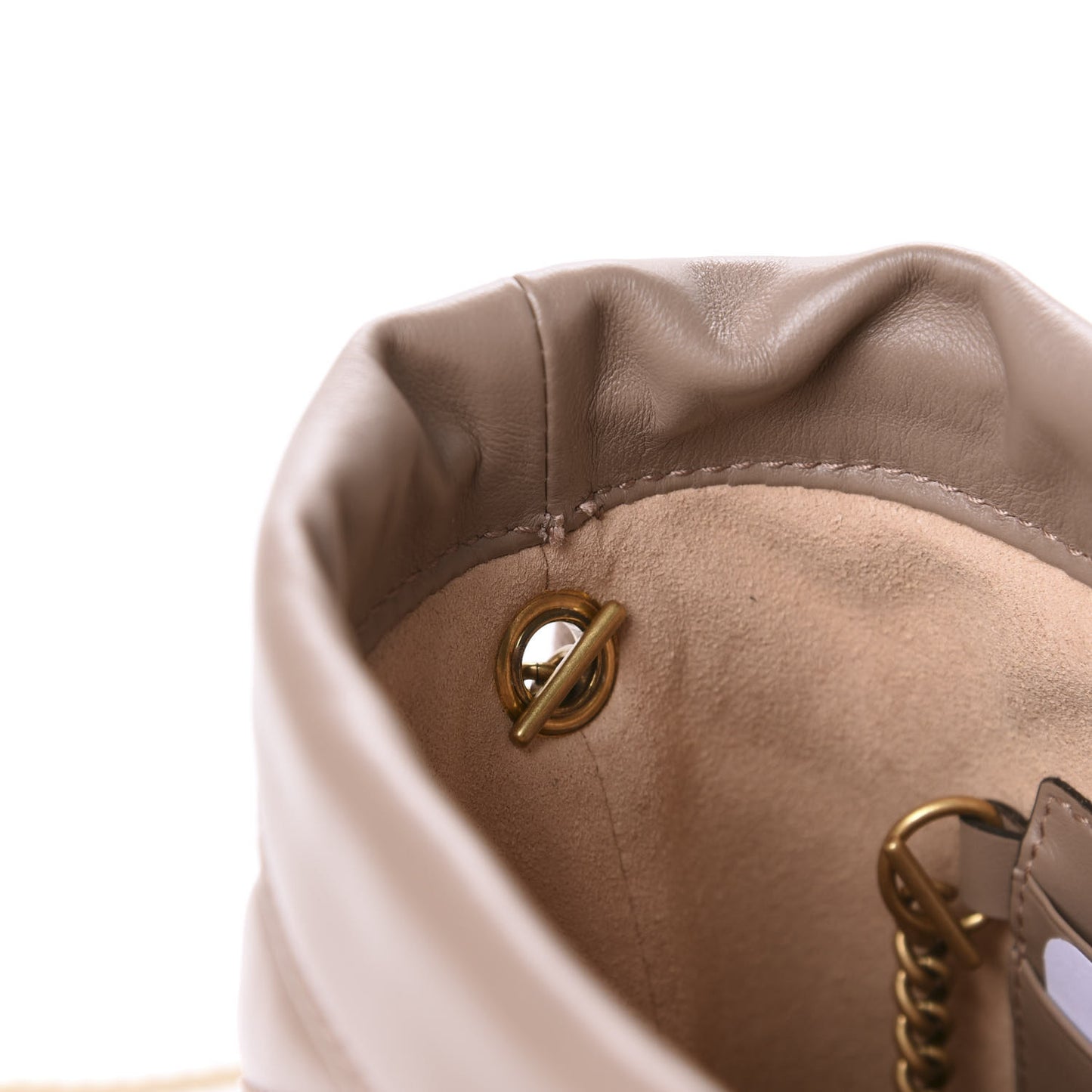 Calfskin Matelasse Mini GG Marmont 2.0 Bucket Bag Porcelain Rose