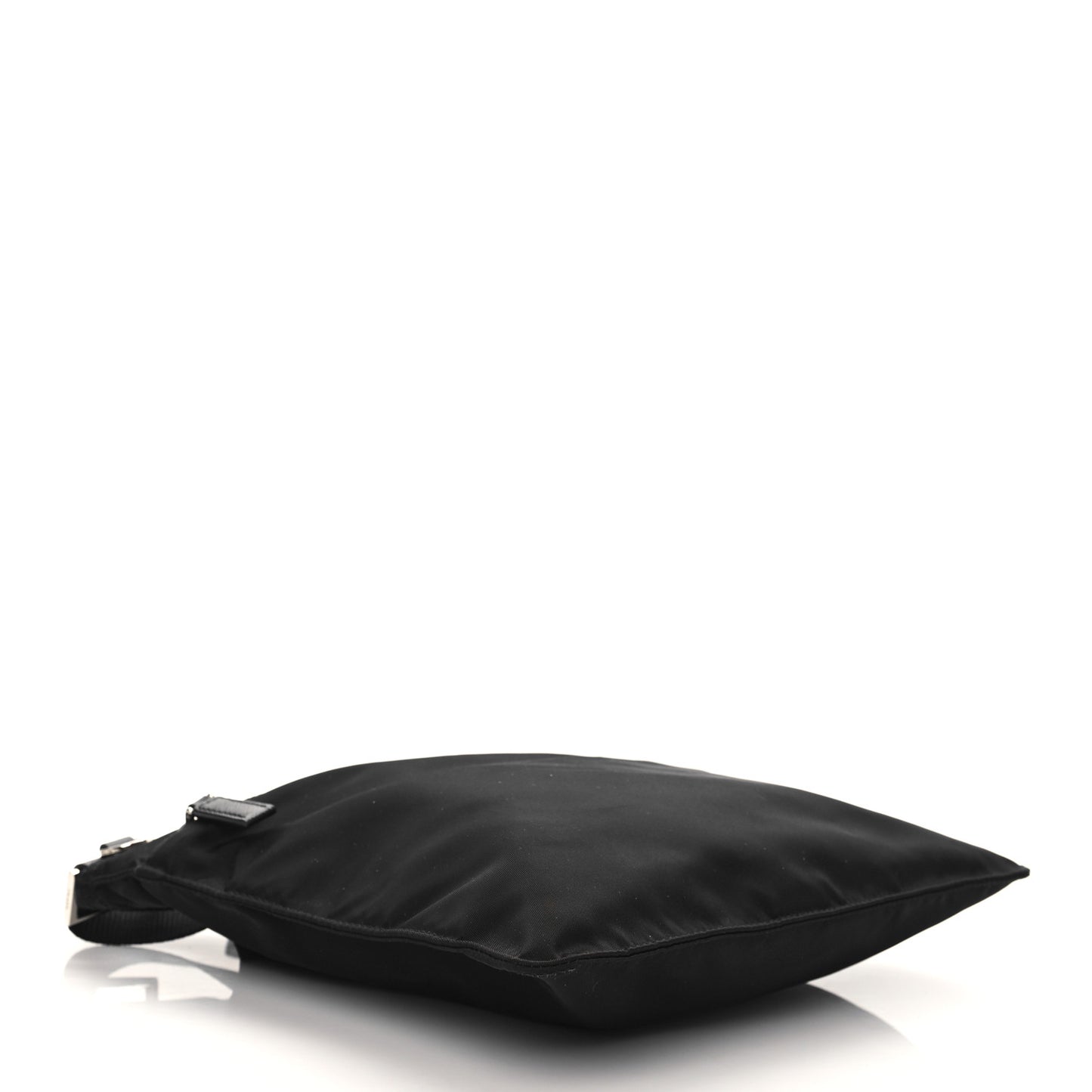 Nylon Vela Flat Messenger Bag Black