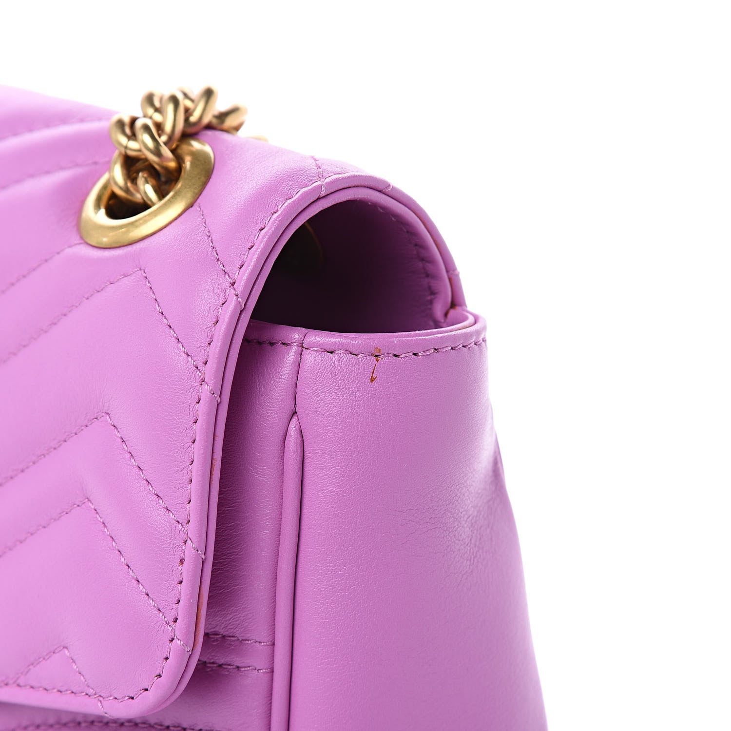 Gucci Calfskin Matelasse Medium GG Marmont Shoulder Bag Candy Mousse 10 of 10