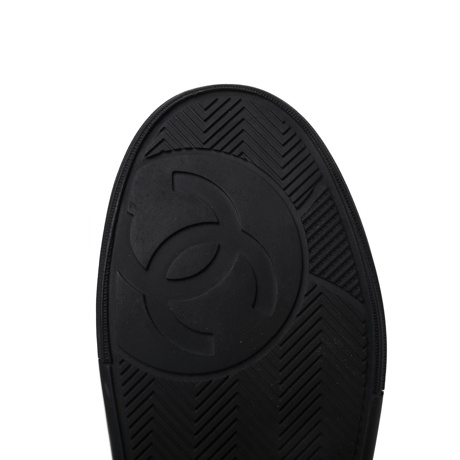 Chanel Calfskin Womens Logo Sneakers 40 White Black 7 of 9