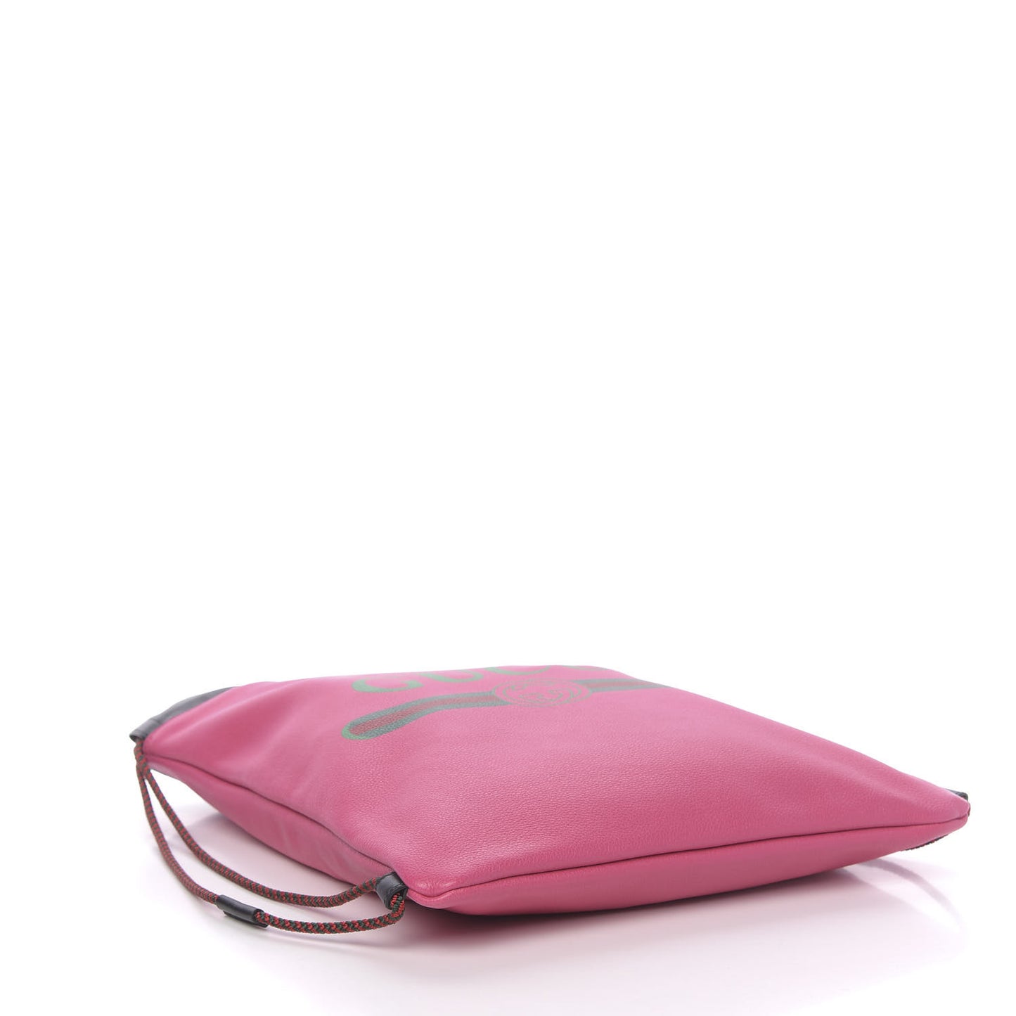 Grained Calfskin Logo Drawstring Backpack Box Pink Green Black
