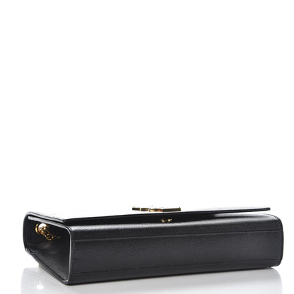 Saint Laurent Grain De Poudre Medium Classic Monogram Kate Satchel Black 4 of 7