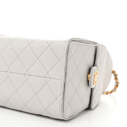 Chanel Caviar Quilted Small Chanel 25 Handbag Light Grey 9 of 10