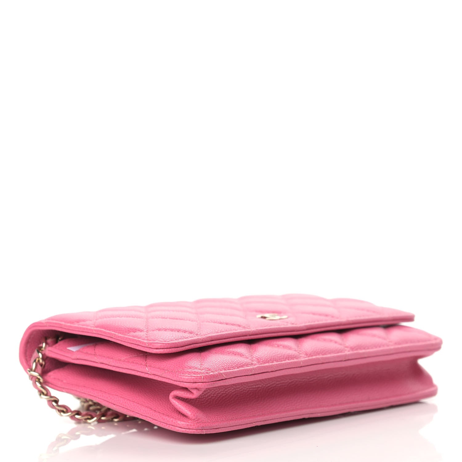 Chanel Caviar Quilted Wallet on Chain WOC Pink 4 of 11