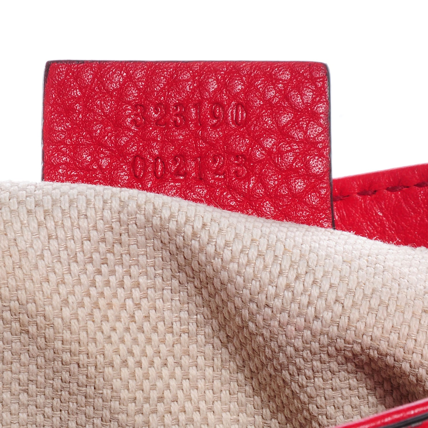 Gucci Pebbled Calfskin Small Soho Flap Crossbody Red 9 of 9