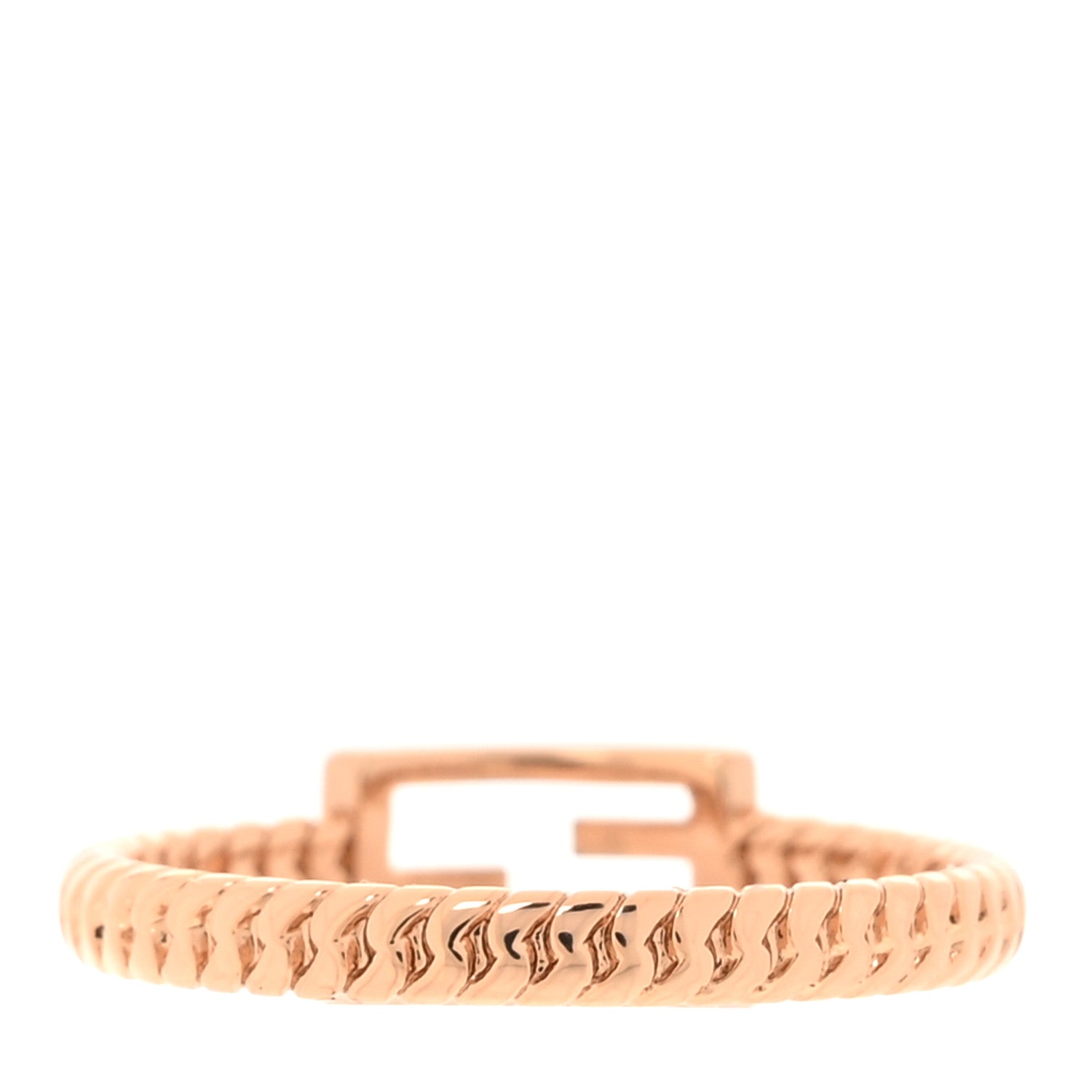 Fendi Metal FF Chain Ring M Gold 3 of 6