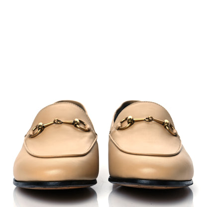 Gucci Lambskin Womens Brixton Horsebit Loafers 38 Wheat 2 of 9