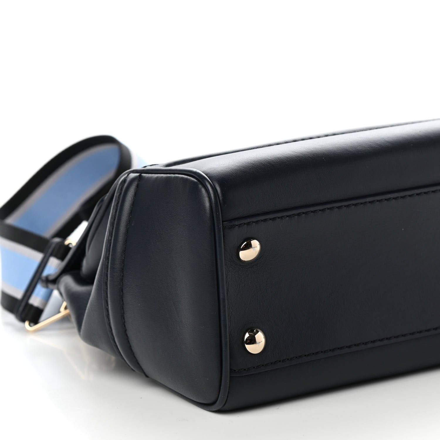 Versace Vitello Medium Palazzo Empire Bag Deep Blue 7 of 8
