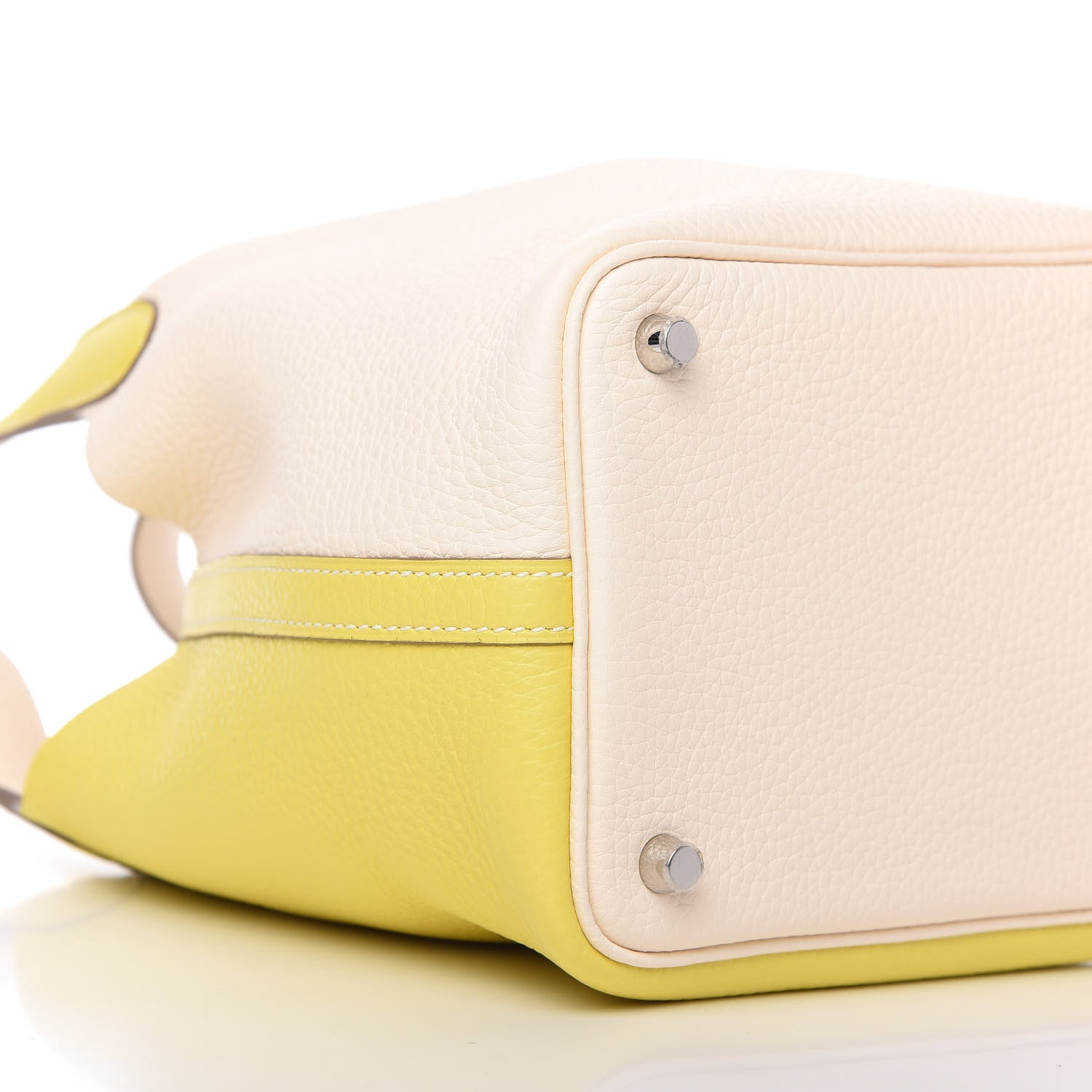 Hermes Taurillon Clemence Casaque Picotin Lock 18 PM Lime Nata 6 of 10