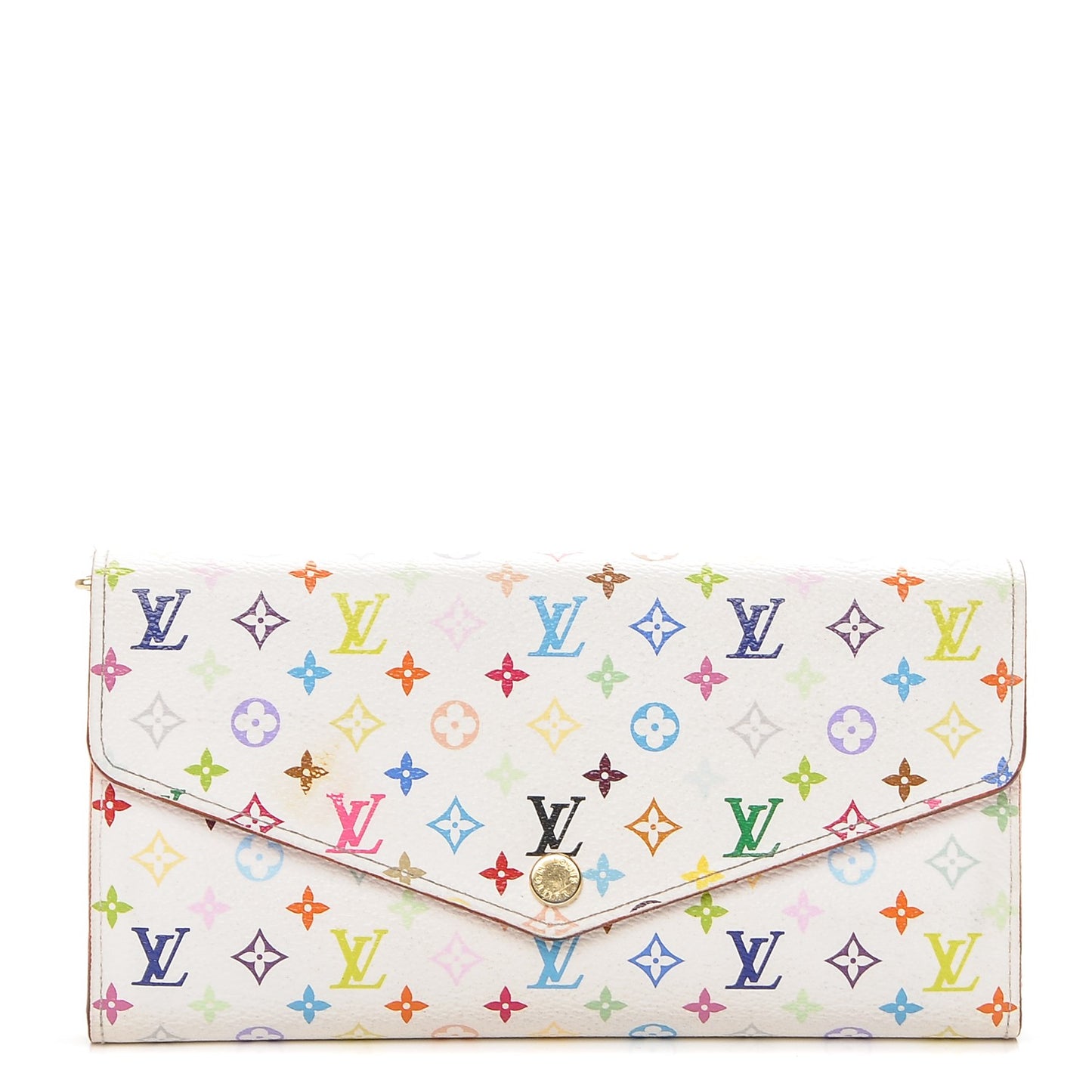 Monogram Multicolor Sarah Wallet NM White Litchi