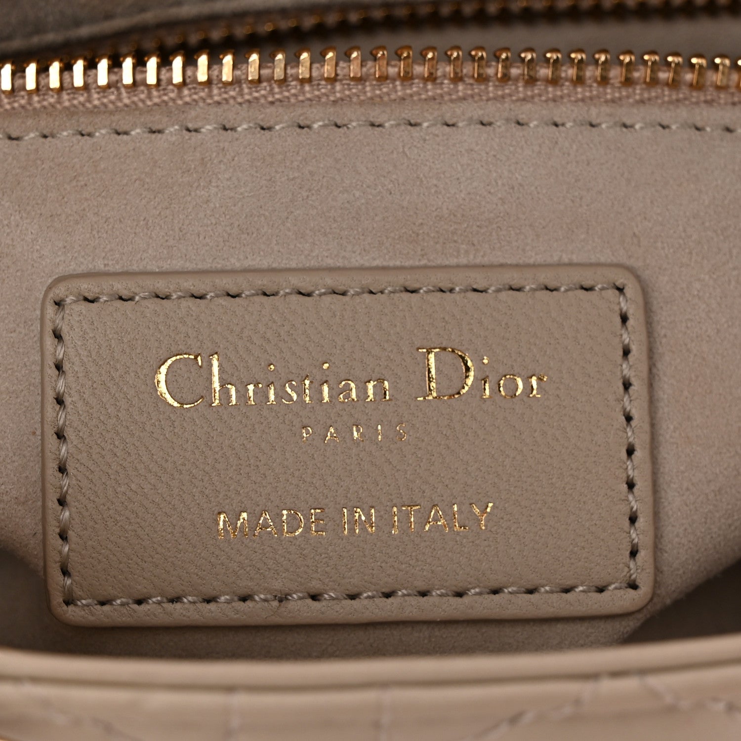 Christian Dior Lambskin Cannage Small My ABCDior Lady Dior Hazelnut 6 of 10