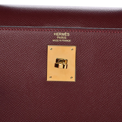 Hermes Epsom Kelly Sellier 32 Rouge H 7 of 12