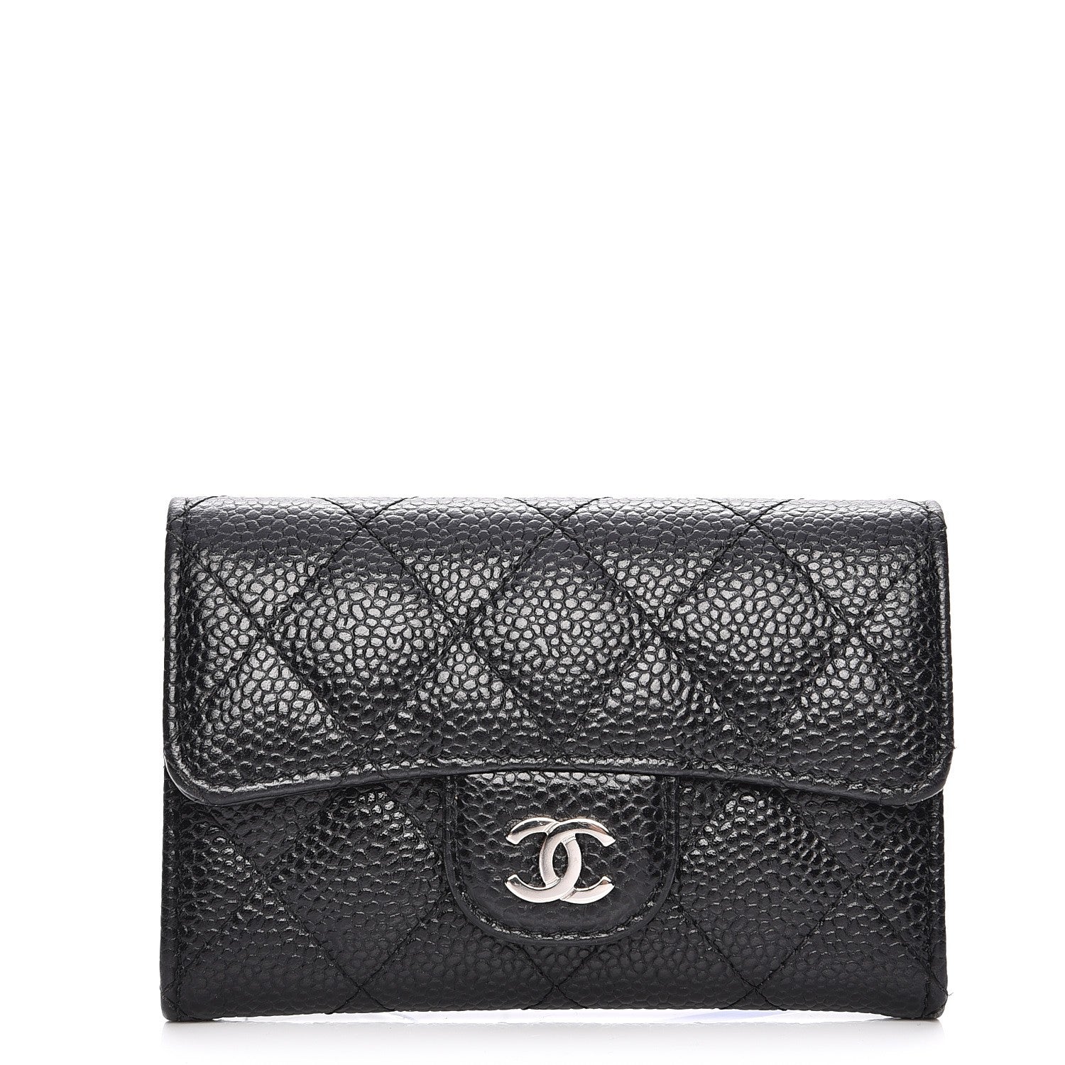 Chanel Caviar Quilted Flap Card Holder Black 1 of 8