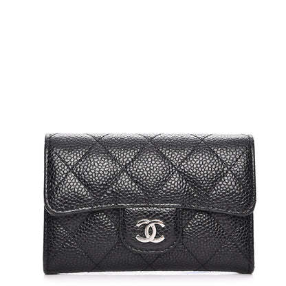 Chanel Caviar Quilted Flap Card Holder Black 1 of 8