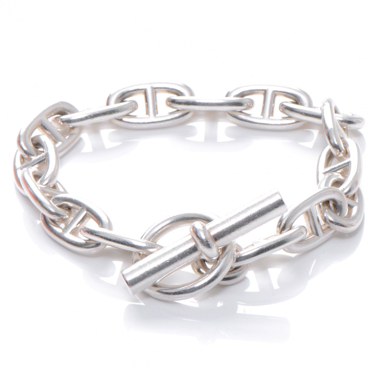 Hermes Sterling Silver MM Chaine d'Ancre Bracelet 1 of 5