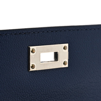 Hermes Chevre Chamkila Kelly Pocket Long Wallet Bleu Indigo 8 of 9