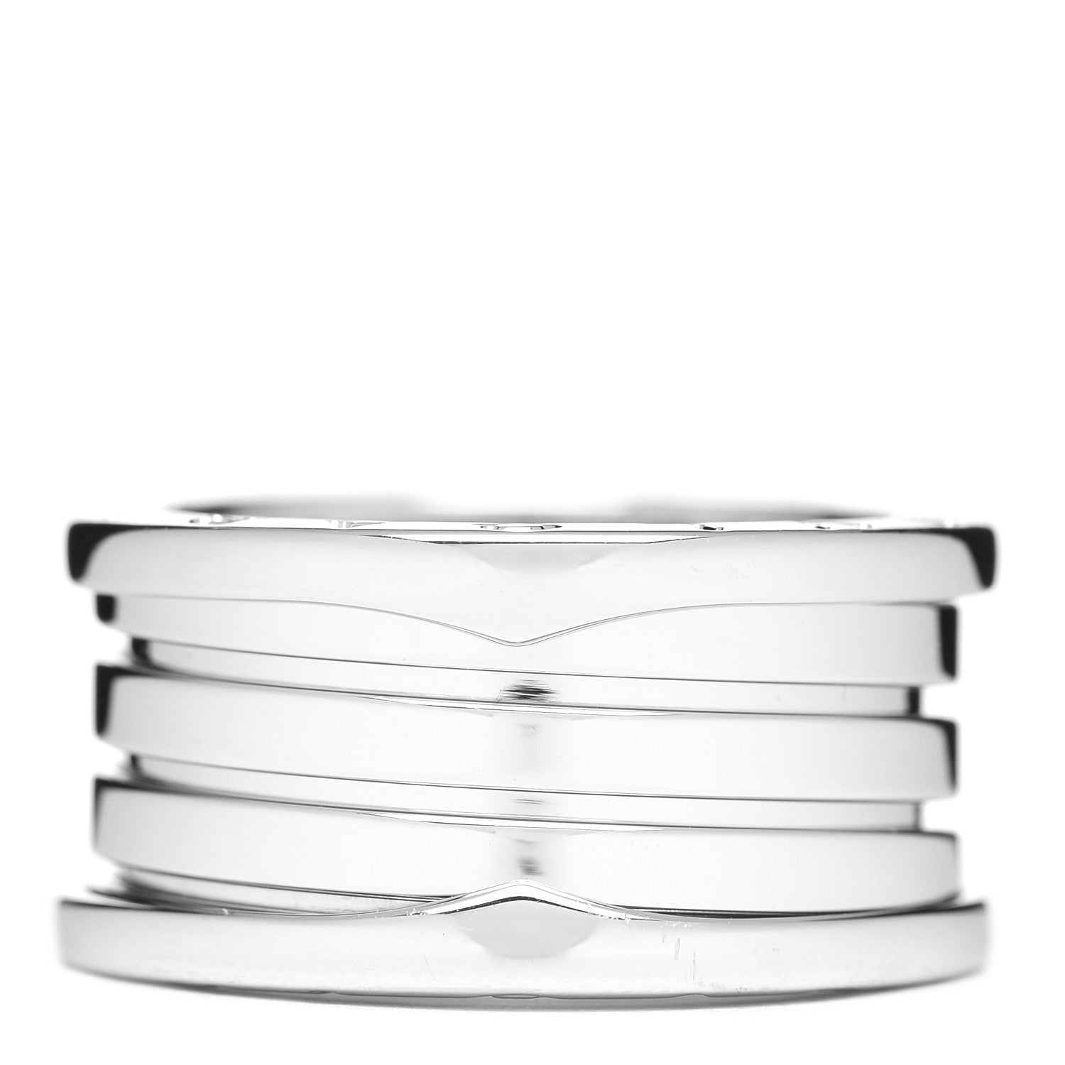 Bulgari 18K White Gold B.Zero1 Four-Band Ring 56 7.5 1 of 5