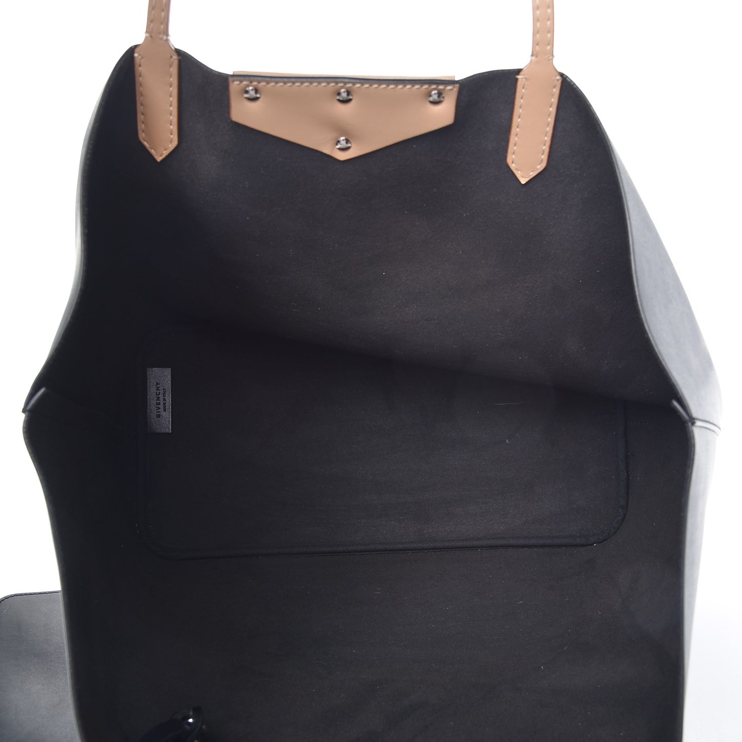 Calfskin Large Antigona Tote Black Beige