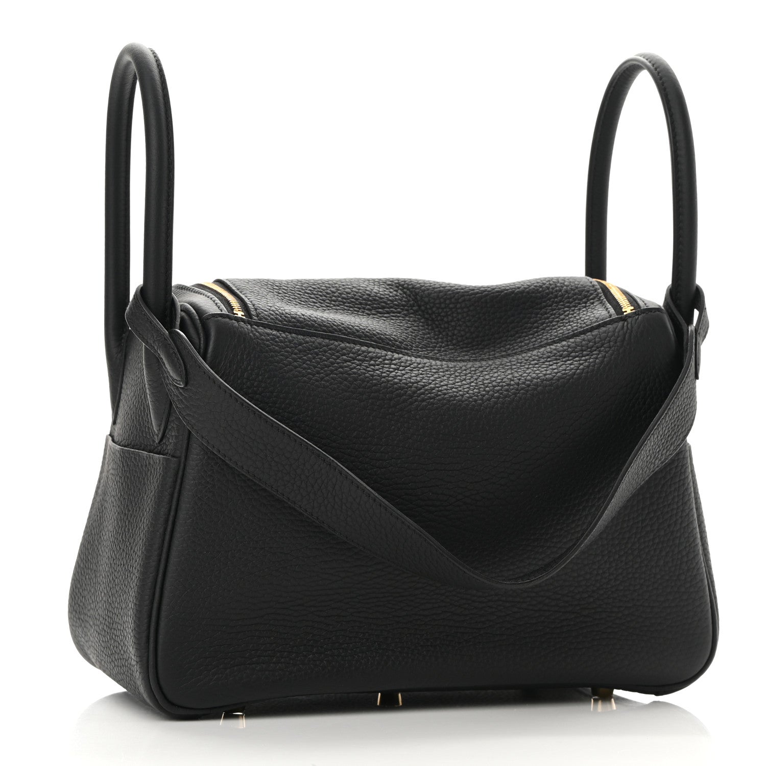 Hermes Taurillon Clemence Lindy 26 Black 3 of 10