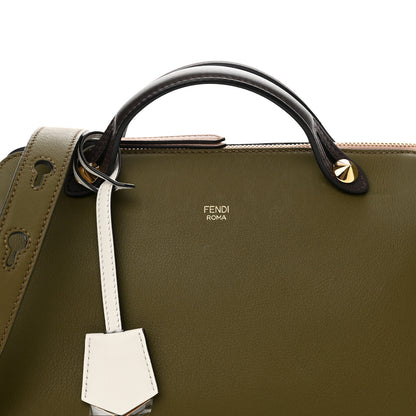 Fendi Vitello Dolce 4 Color Medium By The Way Boston Bag Avocado Plaster White Ice 8 of 11