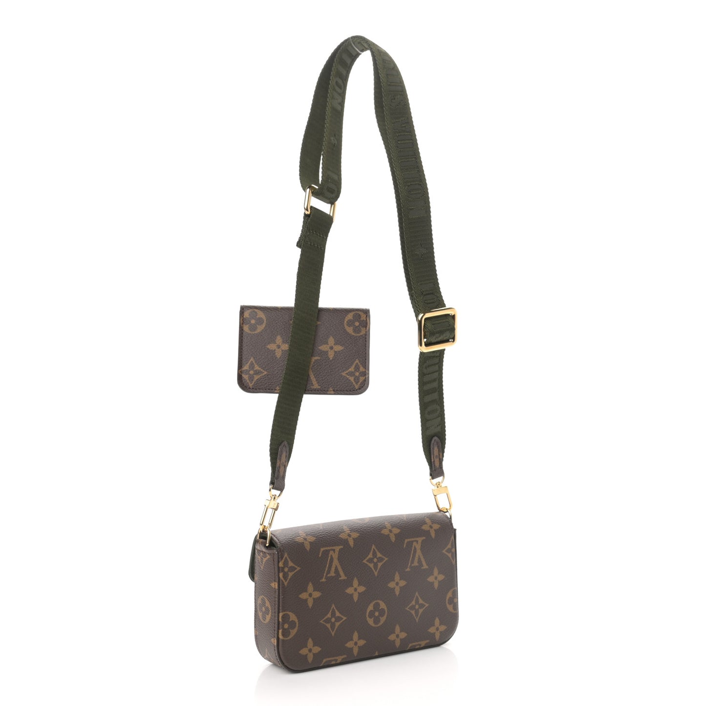 Monogram Felicie Strap & Go Kaki