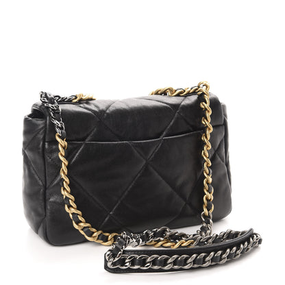 Chanel Lambskin Quilted Medium 19 Flap Black 3 of 11