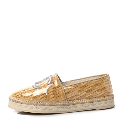 Chanel PVC Raffia CC Espadrilles 38 Beige 1 of 8