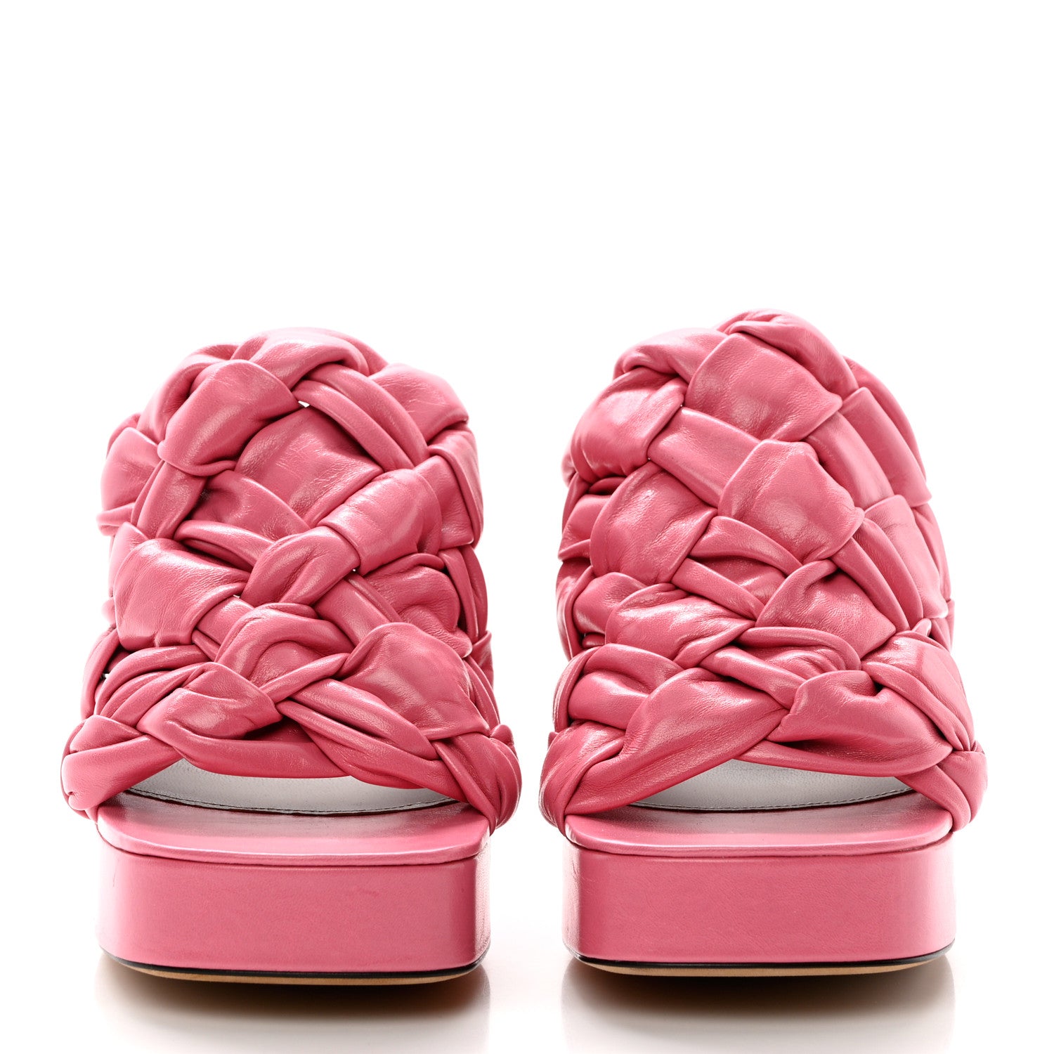 Bottega Veneta Nappa Intreccio The Board Platform Mule Sandals 39 Pink 2 of 12
