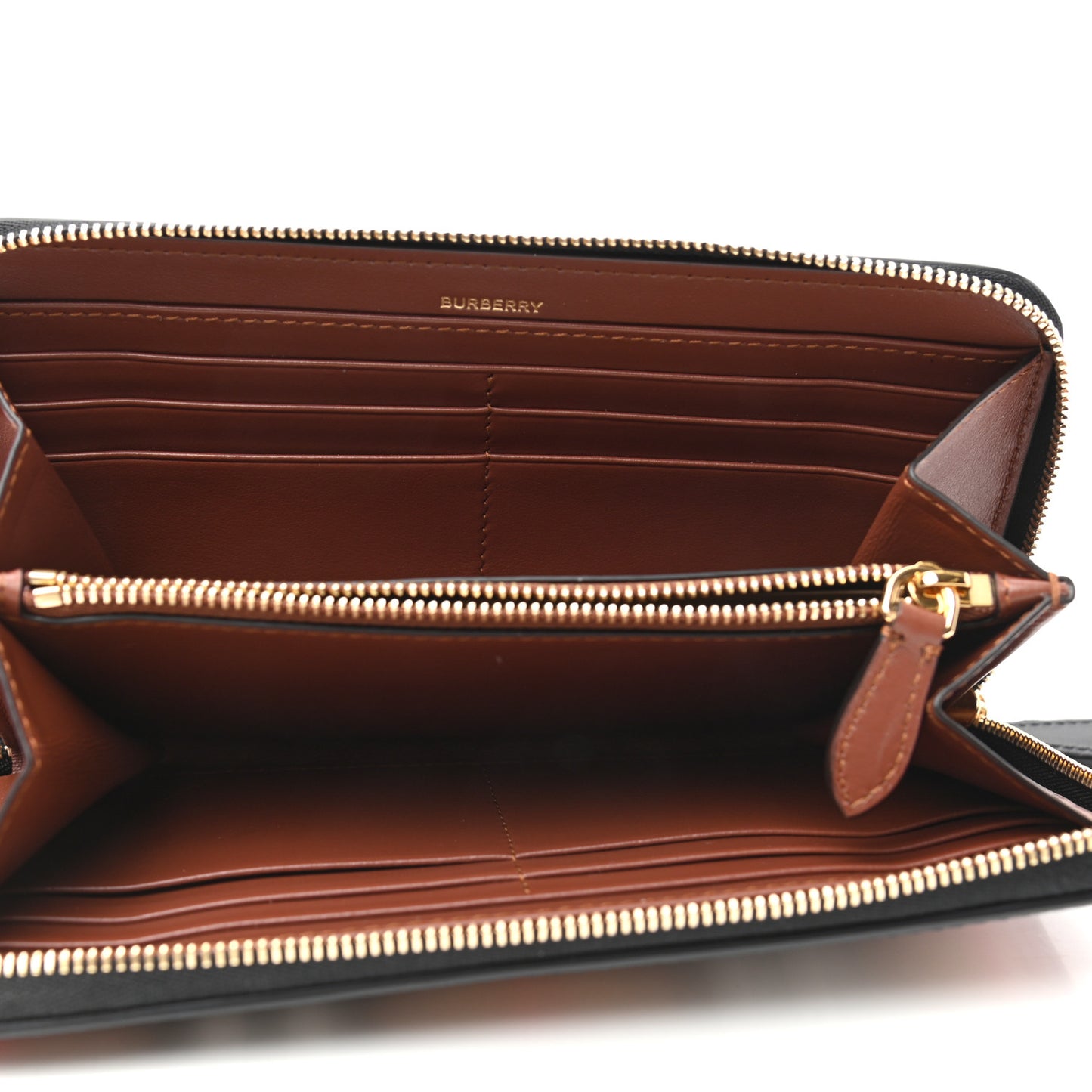 E-Canvas Icon Stripe Ziparound Wallet Archive Beige