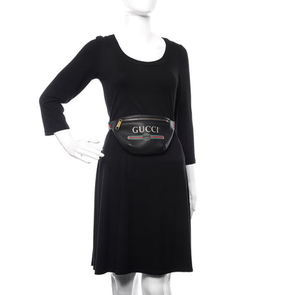 Gucci Grained Calfskin Small Logo Belt Bag Black 2 of 9