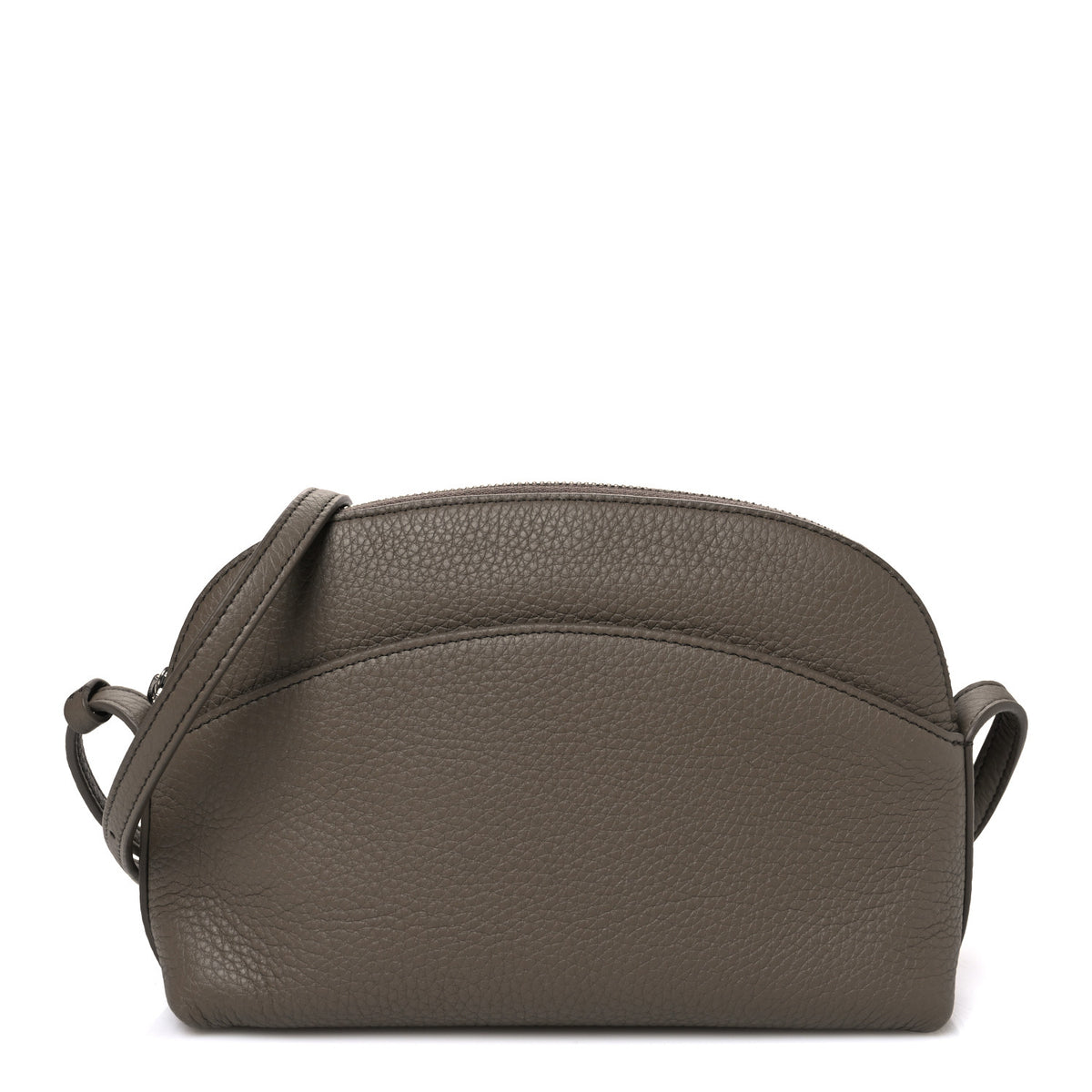 The Row Grained Calfskin Annie E/W Crossbody Bag Smoked Taupe 1 of 9