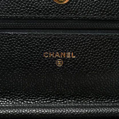 Chanel Caviar Quilted Wallet on Chain WOC Black 7 of 11