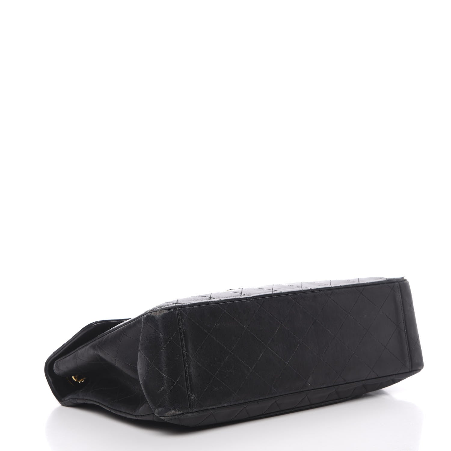 Chanel Lambskin Quilted XL Jumbo Single Flap Black 4 of 19