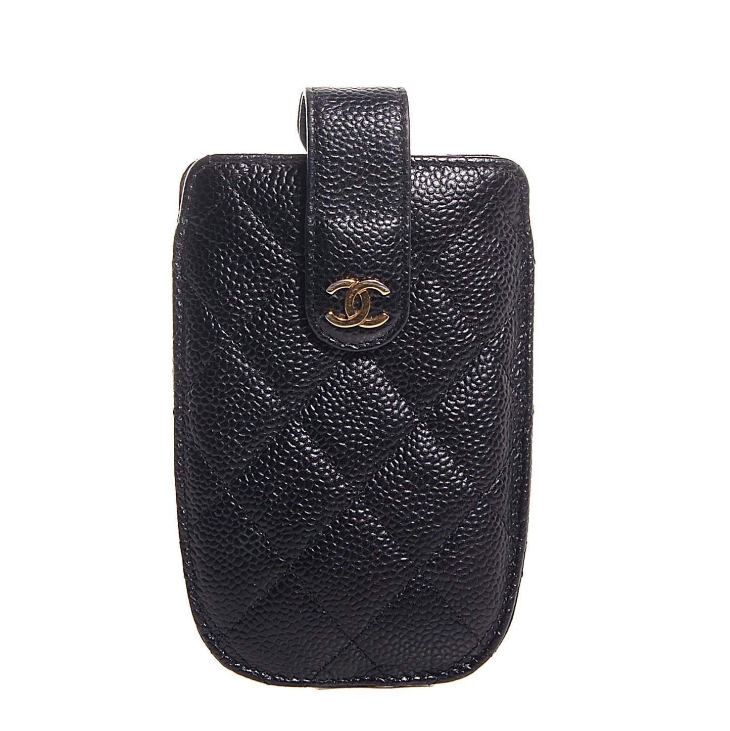 Caviar Quilted Cell Phone Case Black