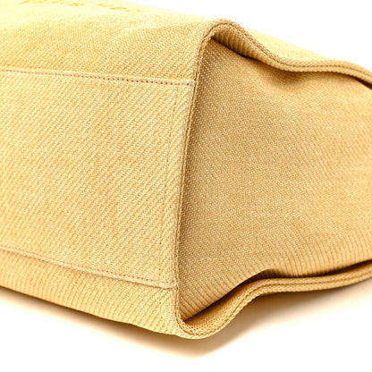 Chanel Canvas Medium Deauville Tote Light Yellow 9 of 15