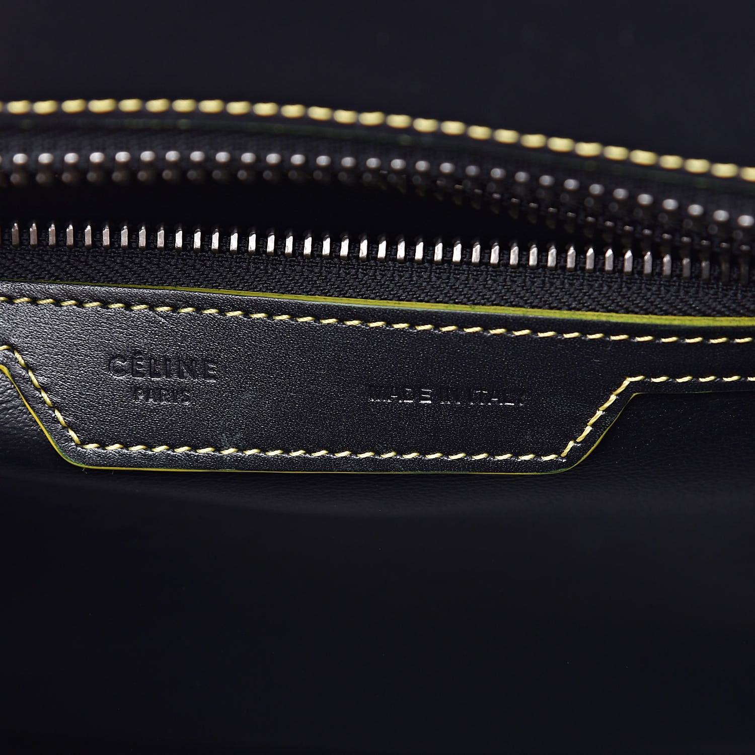 Celine Satin Calfskin Debossed Micro Luggage Black 6 of 10