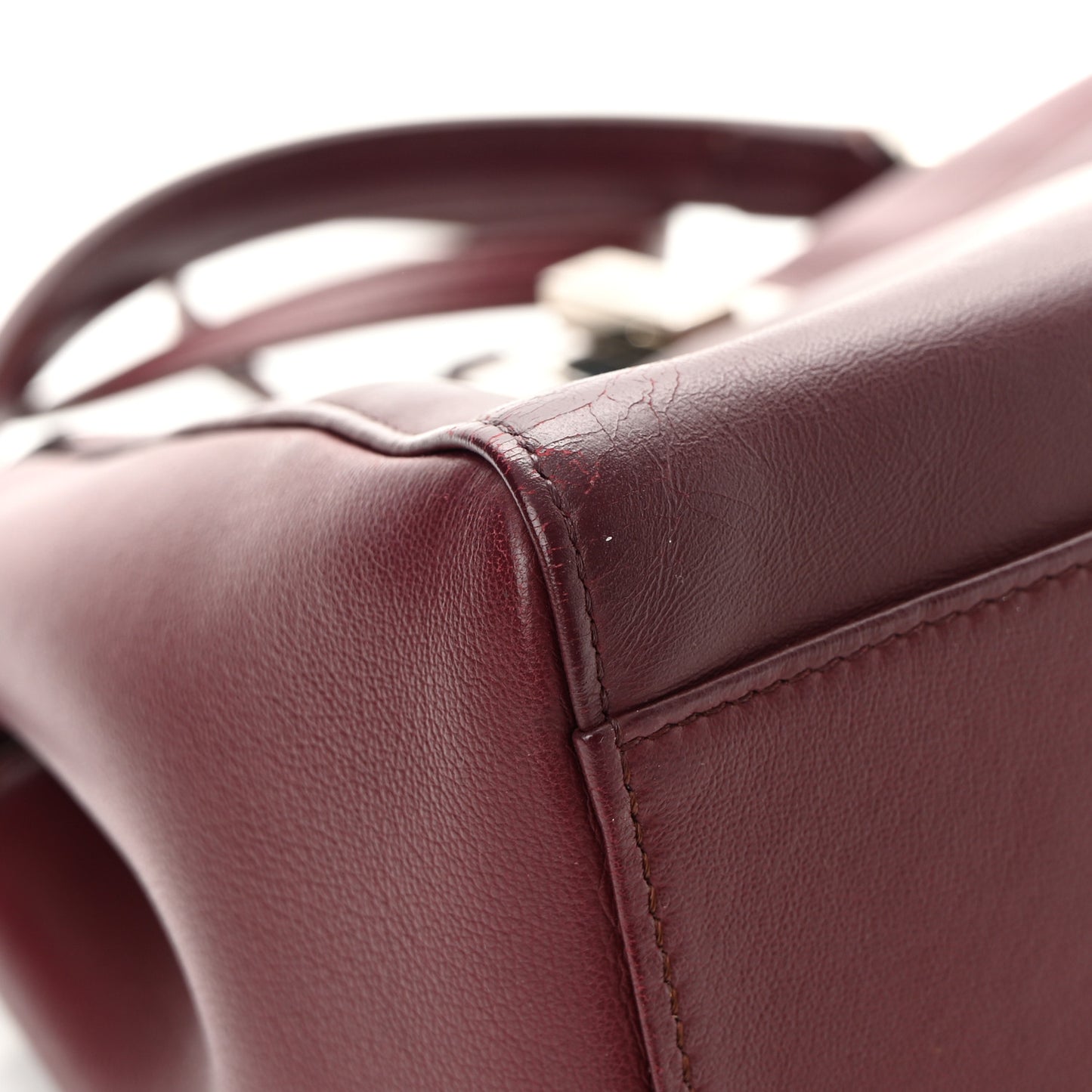 Nappa Mini Peekaboo Iconic Satchel Bordeaux
