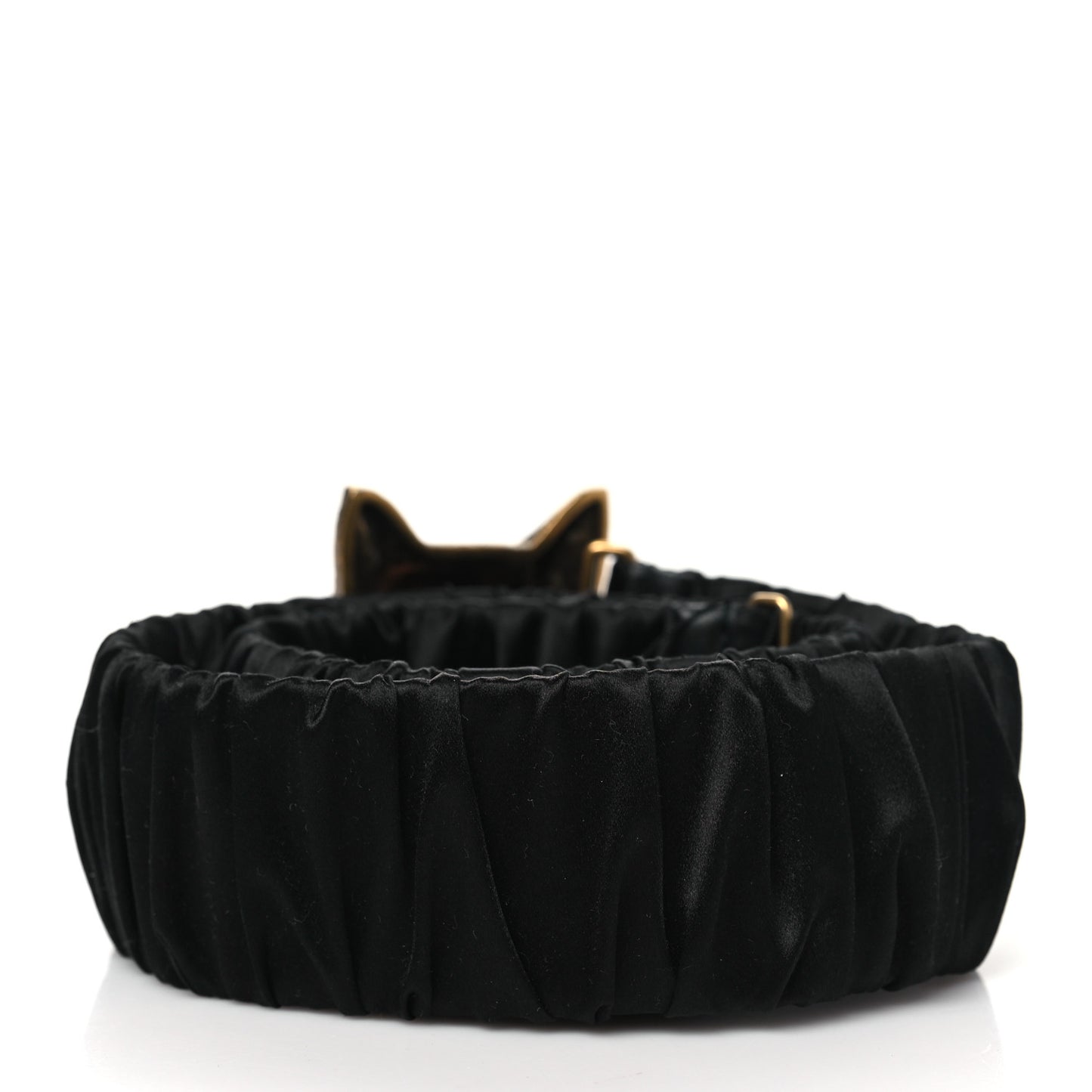 Satin Fox Head Buckle Belt 85 34 Black