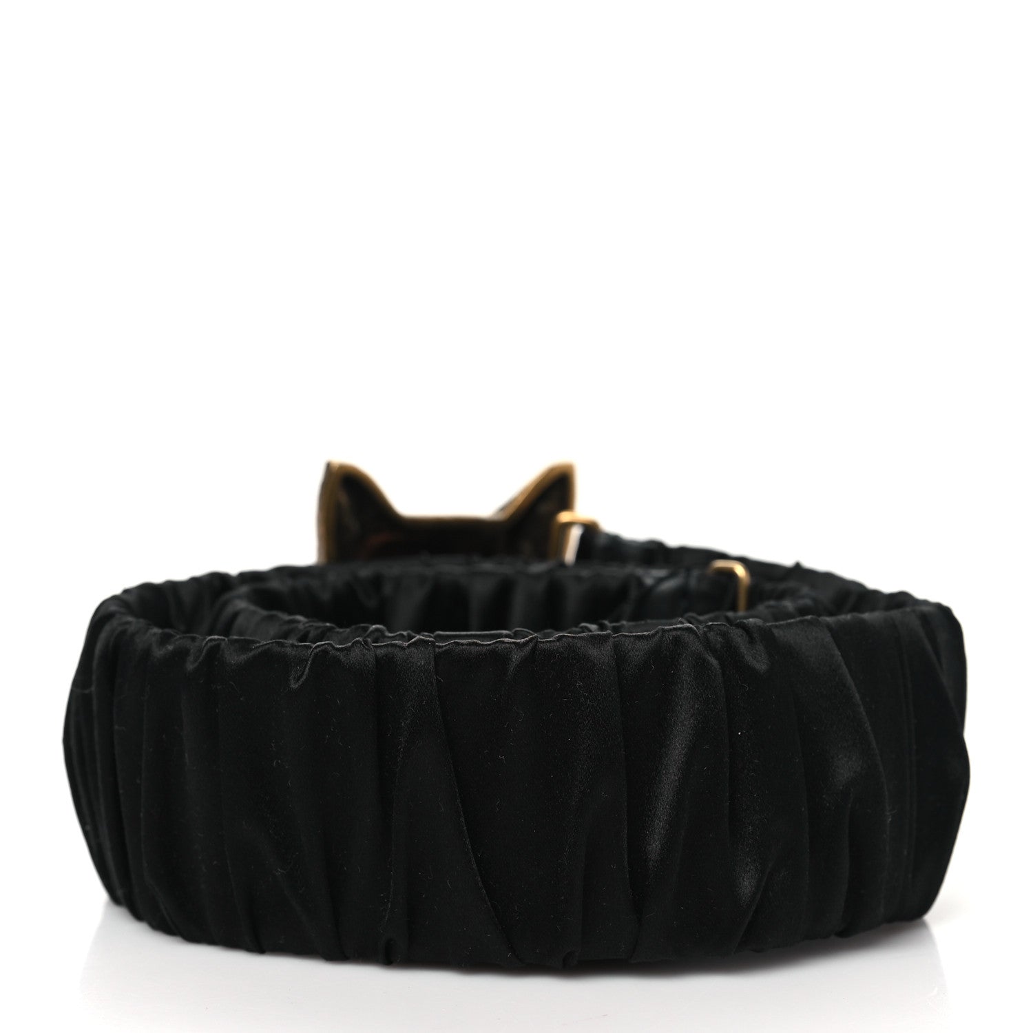 Gucci Satin Fox Head Buckle Belt 85 34 Black 3 of 4