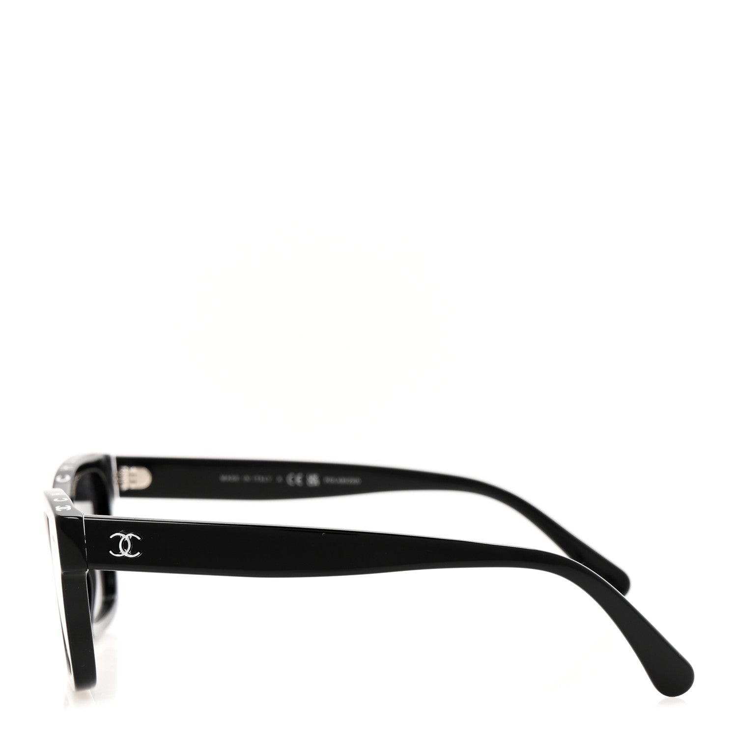 Chanel Acetate Polarized Square Sunglasses 5417 Black 3 of 8